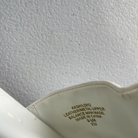 KENDALL + KYLIE Women's Shiloh 2 Leather Metal Upper Slide Sandal Sz 9.5M White - Picture 5 of 11